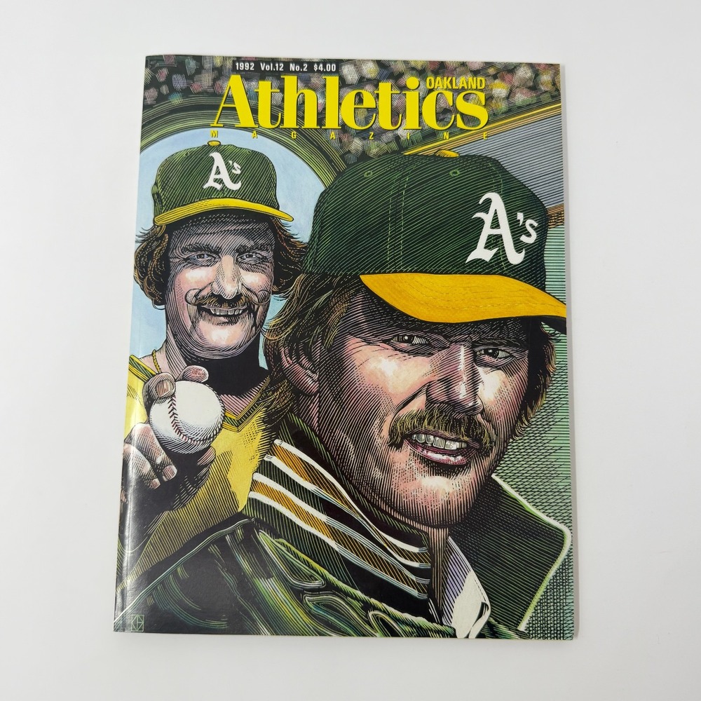Oakland Athletics 1992 Magazine Vol 12 No 2 McGwire Henderson Uncut Cards
